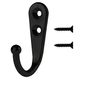10Pcs Small Antique Hooks Wall Hanger Curved Buckle Horn Lock Clasp Hook Robe Coats Hat Clothes Towel With Screws Holder Storage