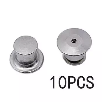 10PCS Smooth Finish Badge Brooch Locking Pin Surface Polished Lock Pin Clasp Bags