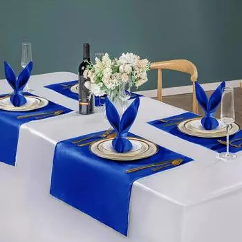 10pcs Soft Satin Napkin Washable Table Napkins Parties Supplies Dinner Napkins Hotel