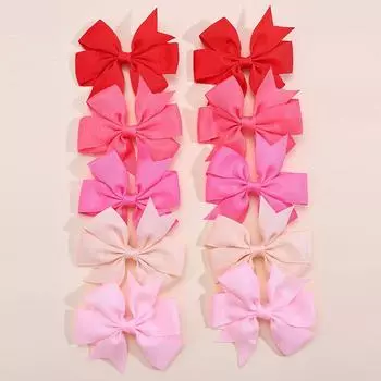 10Pcs Solid Ribbon Hair Clips Sweet Grosgrain Hairpin For Children s Coleteros Girl Baby Cute Handmade Kids Accesories Headwear