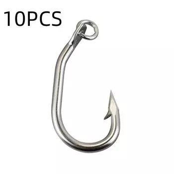 10pcs Stainless Steel Hook Shark Hook Tuna Hook Sea Fishing Hook Fishing Gear Bulk Hook Bold Fishing Boat Hook 3