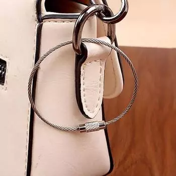 10шт брелок из нержавеющей стали, кабельный брелок для ключей для походов на открытом воздухе, кемпинга 10pcs