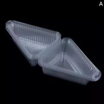 10Pcs Triangle Square Cheesecake Box Pie Holders Cake Boxes Diy Cupcake Slice Container For Bakery Party Wedding 13.3*10.8*7cm