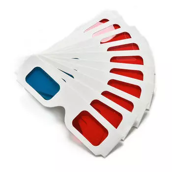 10 шт. универсальные анаглифные картонные бумажные красные синие голубые 3D видеоочки