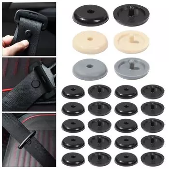 10Pcs Universal Car Seat Belt Stop Button Clips Fastener Seatbelt Retainer Adjuster Buckle Stopper Holder Auto Rivet Stud Clips чёрный