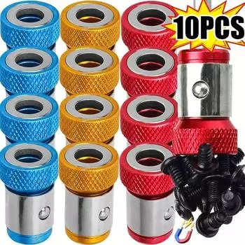 10PCS Universal Magnetic Ring Alloy Screwdriver Bit Anti-corrosion Strong Magnetizer Drill Bit Magnetic Tool Accessory 1PCS blue