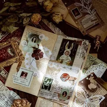 10Pcs Vintage Lace Скрапбукинг Декор Бумага Diy Craft Фотоальбомы Изготовление карт H
