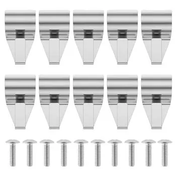 10Pcs Vinyl Siding Hook 304 Stainless Steel Siding Hook Hanger No Drilling Siding Clip with Screw Wall Seam Hook Decoration