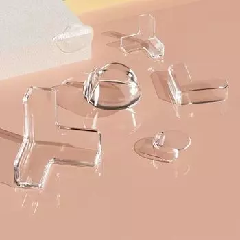 10pcs Water Drop Anti-collision Corner Table Corner Children s Transparent Protective Cover Silicone Anti-collision