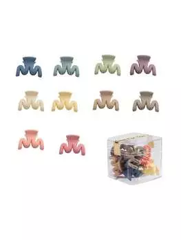 10pcs women s and girls small hair clips, mini square flower heart-shaped matte hair clips, small anti slip claw clips