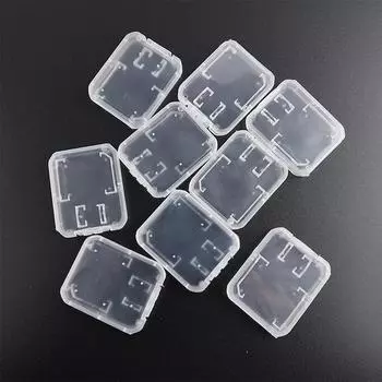 10Pcssd чехол для карты Прозрачный стандартный чехол для SD, SDHC, MicroSD, защитный держатель