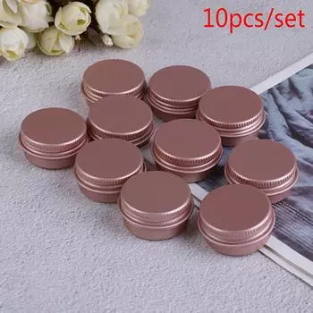 10Ps пустые алюминиевые банки для банок, косметические контейнеры с алюминиевой коробкой для крема для глаз с крышкой onesize