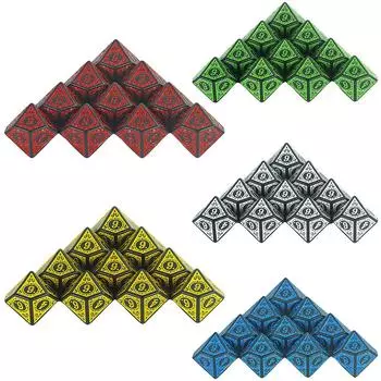 10шт 10-гранный многогранник D10(0-9) Кости для DNDGame RPGGames Настольная игра синий