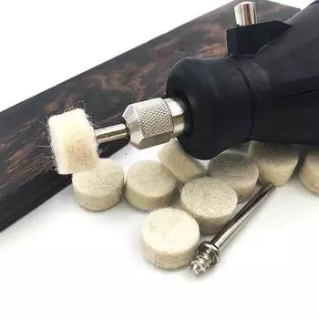 10шт 13мм шерстяной войлок полировальное круглое колесо с 2 хвостовиками для Dremel