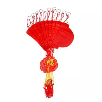 10шт 2023 китайский год традиционные китайские красные бумажные фонарики украшения