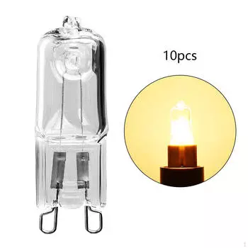 10шт 28Вт галогенные лампы G9 лампочки энергосберегающие духовки теплый белый для микроволновой печи