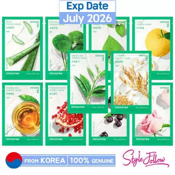 10шт_[INNISFREE] Энергетическая маска 22мл Combo Pack Each 1pc X 10 type 10pcs