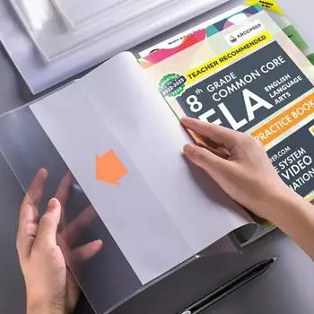 10шт A4/16K/22K прозрачный пластиковый чехол для книги самоклеящийся застежка водонепроницаемый и износостойкий защитный чехол для книг из ПВХ 10PCS