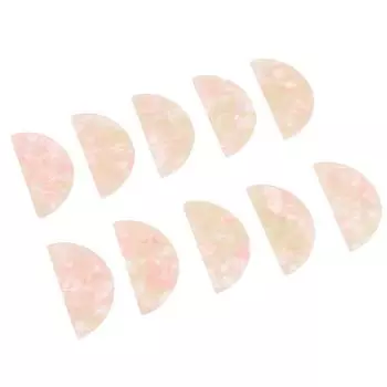 10шт ацетатный акрил полукруглый геометрический кулон для бусин сделай сам розовый 37x18mm светло-синий