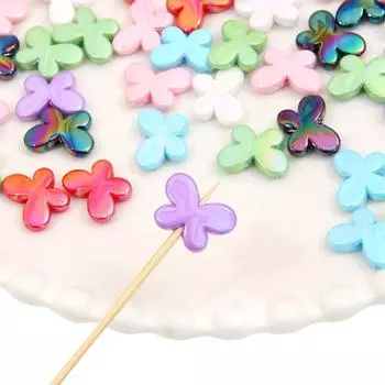 10шт акриловые бусины бабочки подвески бусины для браслета ожерелья изготовления ювелирных изделий розовый