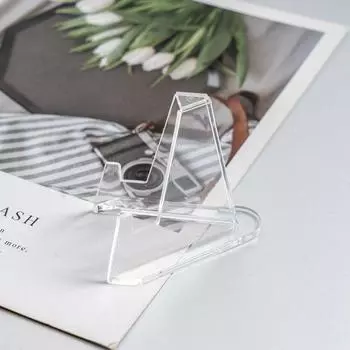 10шт акриловый стенд для монет прозрачный треугольный визитки фотографии маленькие тарелки ракушки держатель для домашнего хозяйства S