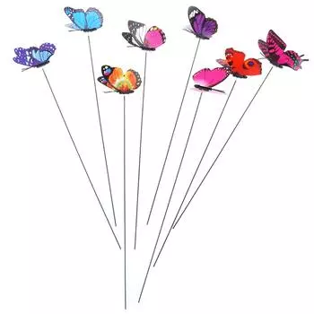 10шт бабочки сад двор плантатор красочный открытый декор цветочные горшки декор