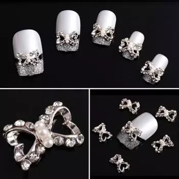 10шт блестящие стразы галстук-бабочка ногтей DIY наклейки украшения красота инструмент