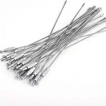 10шт брелок из нержавеющей стали проволочный трос петля проволочный трос винтовой замок пряжка One Size