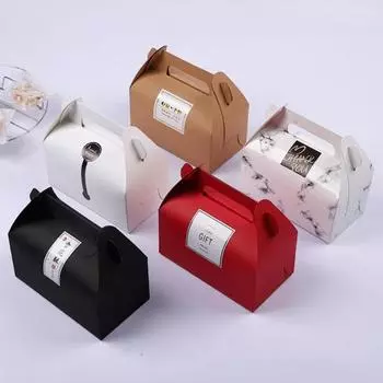 10шт бумажные кексы упаковка для выпечки кексов с ручкой коробки для конфет