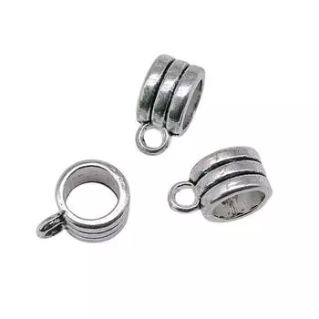 10шт Бусины Залог Ювелирных Компонентов Аксессуары Античное Серебро Цвет Цинковый Сплав 10X8X5mm