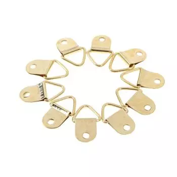 10шт D-кольцо крючки золотой латунь треугольник фоторамка настенное крепление вешалки