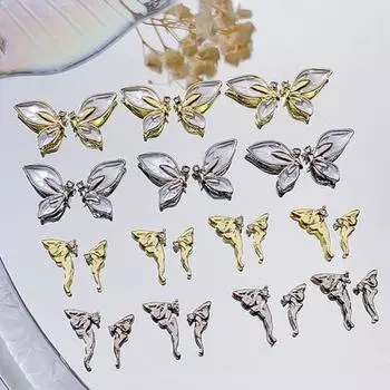 10шт Деликатный безцветущий съемный декор для ногтей Многослойные крылья Ювелирные изделия для маникюрного магазина B