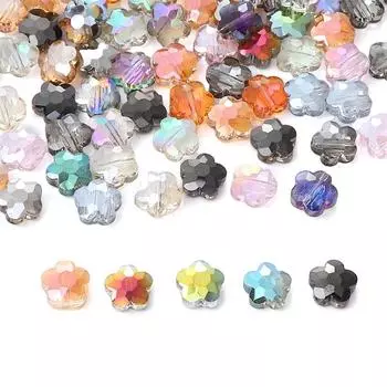 10шт хрустальные бусины цветок свободные бусины-разделители для изготовления ювелирных изделий DIY браслет ожерелье серый