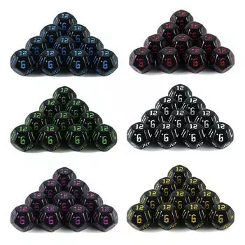 10шт игральных костей 12-гранные игральные кости настольная игра аксессуары для ролевой игры DND белый