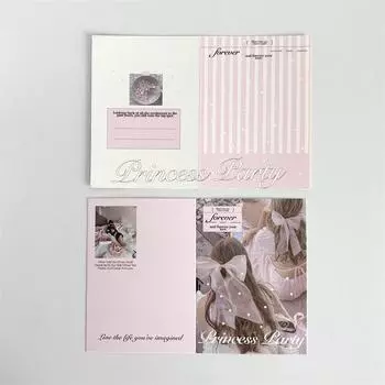 10шт Ins Cute Kpop Po Card Back Card Складная фиксация декора Бумажная доска