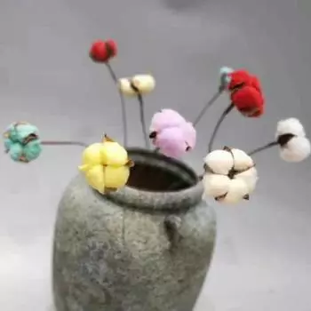 10шт искусственные сушеные цветы хлопковые стебли цветочные ветки этап украшения дома белый