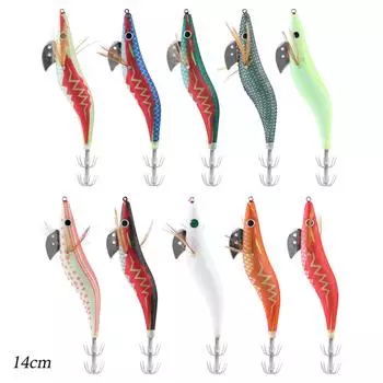 10шт/комплект приманка для рыбы крючок для рыбалки приманки для рыбы приманка для рыбы рыболовные снасти ночник креветка кальмар игла