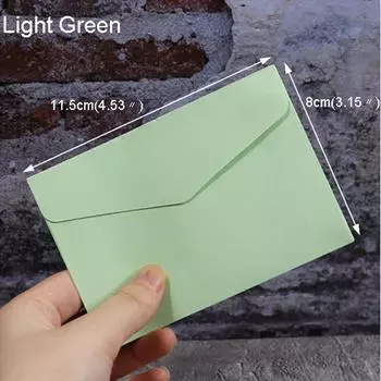 10шт конфетных цветов открытка свадебное приглашение конверт маленькие бумажные конверты мятный зеленый