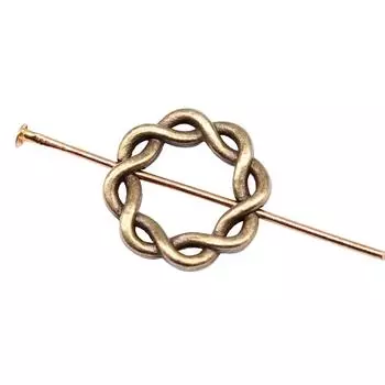 10шт Конопляный Венок Бусины-Подвески Античная Бронза Цвет Цинковый Сплав 14X14мм