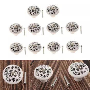10шт круглые керамические ручки шкафа для дома Feruniture