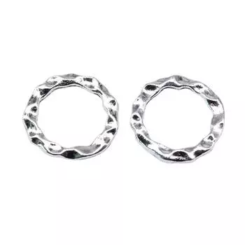 10шт круглые подвески своими руками, античное серебро, цвет 17X17 мм