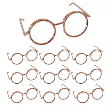 10шт куклы очки проволока DIY аксессуар очки ткань декор одеваются очки