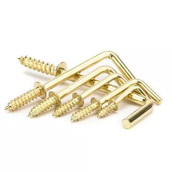 10шт L-образные крючки для чашек комода прямоугольные винты 7 стильная вешалка железная подвесная 1.9x7x20x6mm