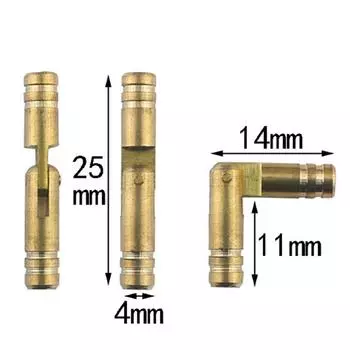 10шт медная латунная шкатулка для украшений скрытая невидимая скрытая петля-бочонок 4*25mm