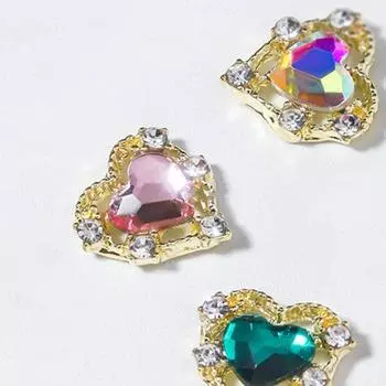 10шт милые многоцелевые DIY мини 3D в форме сердца украшения для ногтей маникюрный аксессуар Шарм F