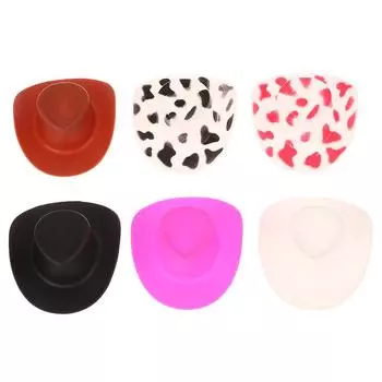 10шт миниатюрная пластиковая кукла шляпа западная ковбойская шляпа пастушка шляпа для декора куклы