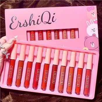 10шт набор тинтов для губ водостойкая помада матовый блеск для губ набор тинтов для губ