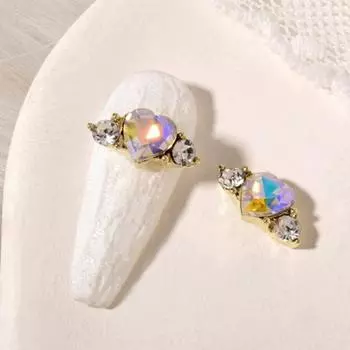 10шт Нежный Супер блестящий Мода Нейл Арт Шармы 3D Маникюр Горный хрусталь Украшения Принадлежности розовый