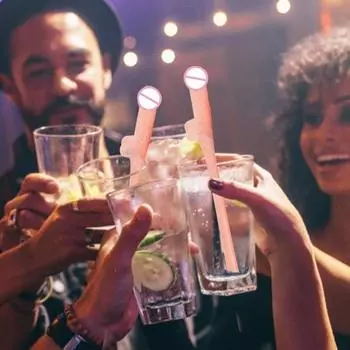 10шт Новинка Девичник Соломинки Одноразовые Отличные Свадебные Куриные Ночи Поставки Солома