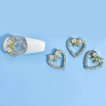 10шт отличный блестящий визуальный эффект сплав 3D декор для ногтей DIY Лук-узел Стиль Металлические украшения для салона D